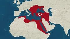 Zoom in to the map of Ottoman empire with text, textless and with flag
