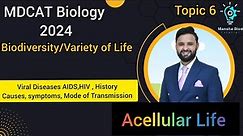 MDCAT|| HIV, Structure, History,AIDS|| Mode of transmission, Symptoms