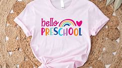 Hello Preschool Shirt, Preschool Shirt, First Day Preschool Shirts, Preschool Teacher, Preschool Tee, Pre-k T-shirt, Hello Pre K Shirt - Etsy