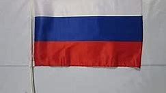 AZ FLAG Russia Car Flag 18'' x 12'' - Russian Car Flags 30 x 45cm - Banner 18x12 INCHES Plastic Stick