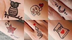 How to make easy DIY tattoo designs 🔥🔥||owl tattoo || MoM tattoo || snake tat || half Moon tetu