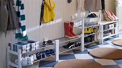 Your IKEA TJUSIG Shoe Rack Can Double As Seating Space With This Clever Hack - House Digest