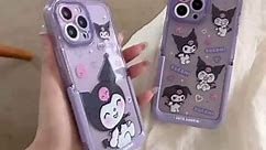 Cute Phone Case Compatible with iPhone 11,Kawaii Cartoon Soft TPU Protective Case with Invisible Stand for Women Girls for iPhone 11 6.1'',Purple