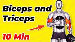 10-Min. Dumbbell Workout At Home For Biceps And Triceps