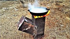 Homemade camping rocket stove | Rocket stoves, Make a fire pit, Camping stove