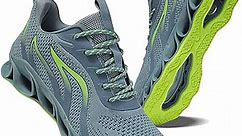 MOSHA BELLE Mens Athletic Walking Shoes Lightweight Tennis Shoes Fashion Running Sneakers Emerald Green Size 10.5