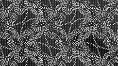 Cotton Silk Black Fabric Running Stitch Floral DIY Clothing Quilting Fabric Print Fabric by Yard 42 Inch Wide