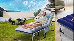 MOPHOTO Tanning Lounge Chair 5-Position, Outdoor Sunbathing Chair Folding Chaise Lounge Chair, Sun Tanning Lounger with Face Hole, Perfect for Pool Beach Patio Sunbathing
