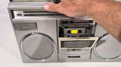 1981 Panasonic platinum RX 5100 AM/FM stereo cassette boombox restored.