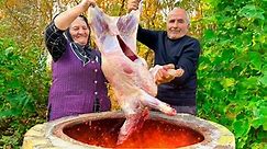 Cooking a Huge Lamb Stuffed with Rice in the Tandoor! Easy Lamb Recipes!