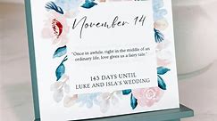 Personalized Wedding Countdown Calendar for Engaged Couple / Daily Tear-off Desk Calendar Customized Engagement Gift for Bride or Groom - Etsy