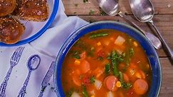 Hearty Hot Dog Soup