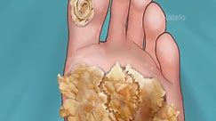 Remove large warts on the feet
