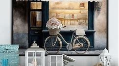 Designart "Bicycle In Front A French Bakery IV" Cityscapes Framed Canvas Art Print - Bed Bath & Beyond - 37312625