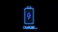 battery charging icon, Animated icon charge battery. Battery monitor screen pixel. Energy ion lithium battery.
