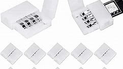 WENHSIN 10Packs 4-Pin RGB LED Light Strip Connectors 10mm Unwired Gapless Solderless Adapter Terminal Extension for SMD 5050 Multicolor Strip