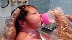 New born babu very cute drink milk looking very handsome baby take all feed 🥰😎