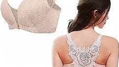 Floral Secrets Comfort Rose Bra, Comfort Rose Bra, Plus Size Rose Front Closure Lace Comfy Bras (Color : Powdery Skin, Size : 40/90AB) : Amazon.com.au: Clothing, Shoes & Accessories