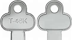 2pcs Trunk Lock Key T-46k T46 3815 3835 Antique Trunk Chest Steamer