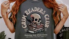 Comfort Colors® Halloween Reading Tee, Bookish Grim Reader Club Shirt, Funny Book Pun Gift for Librarian, English Teacher, Book Lover - Etsy