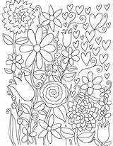 Coloring Pages Book Adults Adult Ups Grown Colouring Printable Stress Craftsy Colour Downloadable Fanciful Florals Activity Kids Paint sketch template