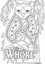 Coloring Books Pages Adult Whore Swearing Swear Word sketch template