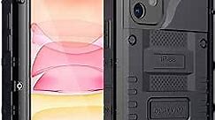 Beasyjoy iPhone 11 Metal Waterproof Case - Heavy Duty, Shockproof, Dustproof, Rugged Defender, Built-in Screen, Outdoor Protection (Black)