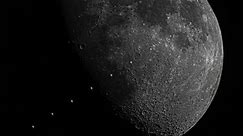 Video shows the ISS gliding past the moon