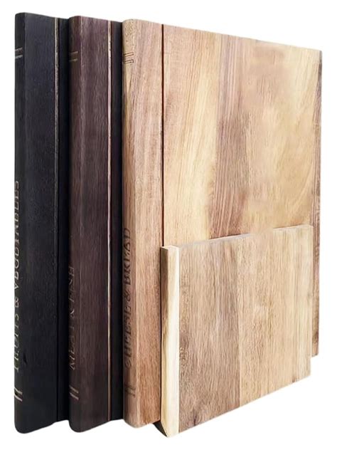 Cutting Board That Looks Like Books, Set of 3 with Stand - Solid Wood ...