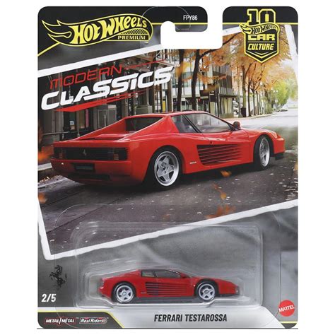 Hot Wheels Premium Car Culture Modern Classics Ferrari Testarossa – Blueberry Cat