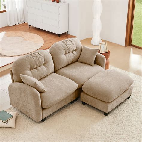 74" Chenille Cloud Sectional Couches for Living Room, Modular Cloud ...