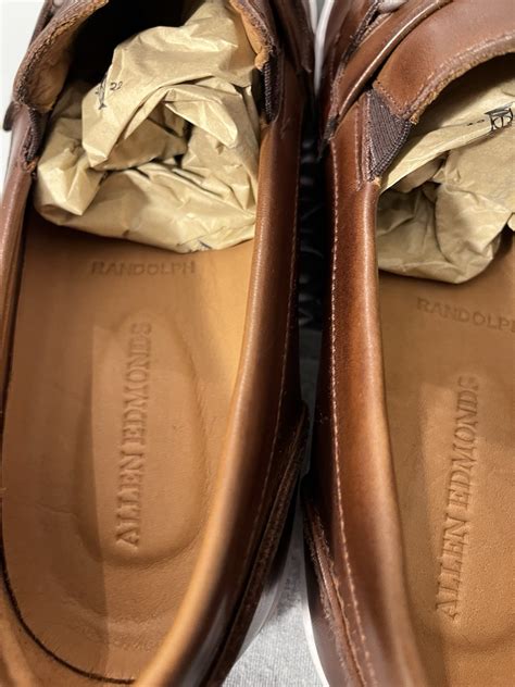 Allen Edmonds "RANDOLPH" BIT Penny Loafer Dress Sneakers 9.5 D Mahogany ...