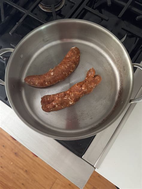 Spicy Italian chicken Sausage in a pan - The Perks of Being Us
