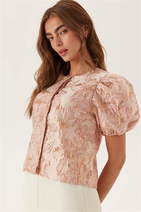 Pieces – Pcbetty Ss Blouse Wvn – Crop tops