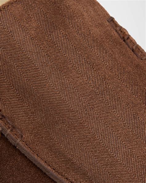 Brunello Cucinelli Men's Chevron Suede Slip-On Sneakers | Neiman Marcus