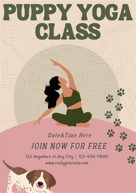 Puppy Yoga Poster/Invite | Puppies yoga, Yoga poster, Yoga for kids