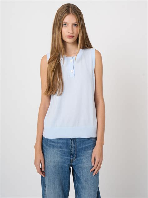 Superfine cotton sleeveless top
