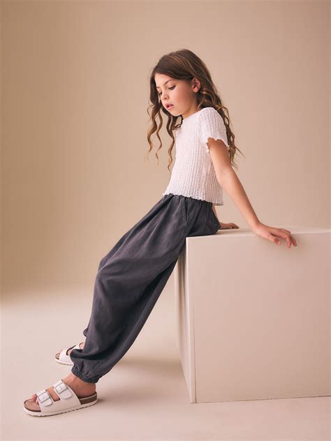 Buy Grey Linen Cuffed Trousers (3-16yrs) from the Next UK online shop