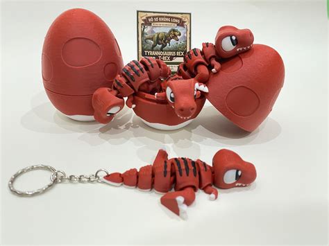 👶 Flexi Baby T-Rex in Egg – Print in Place Articulated Dinosaur ...