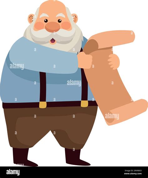 Santa holding gift list Stock Vector Images - Alamy