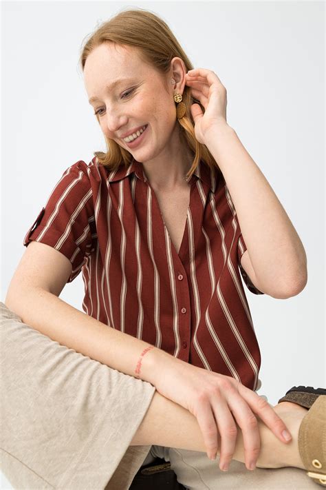 Camisa corta rayas rojo - 10064618_519 - Tiffosi