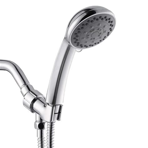 High Pressure Shower Head 5 Settings Handheld Showerheads With 60 inch Stainless Steel Hose Adjustab