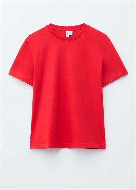 Cotton Crew-Neck T-Shirt - Red - T-shirts - & Other Stories DK