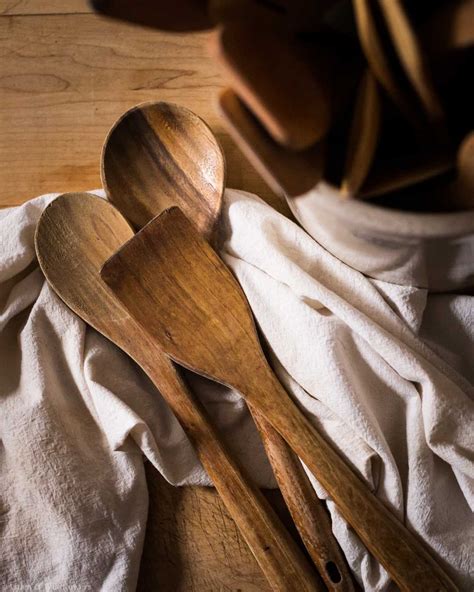 Organize Wooden Utensils in a Vintage Kitchen · Linen & Wildflowers