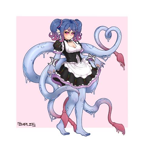ArtStation - Commission - SFW Tentacle Maid 2