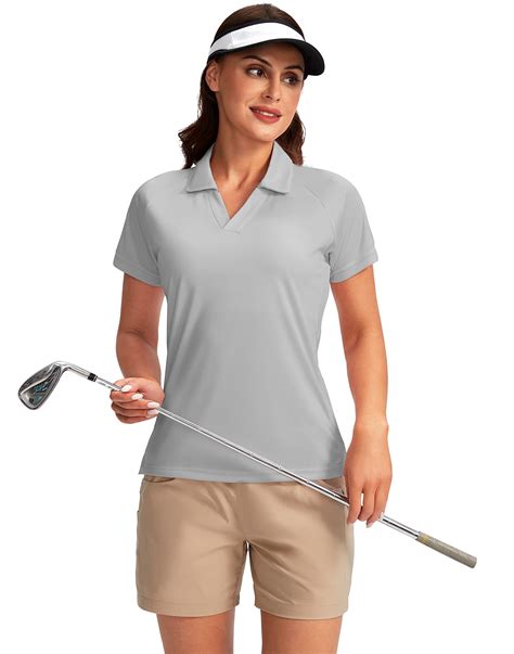 Snapklik.com : Obla Womens Golf Shirt Quick Dry V-Neck Short Sleeve ...