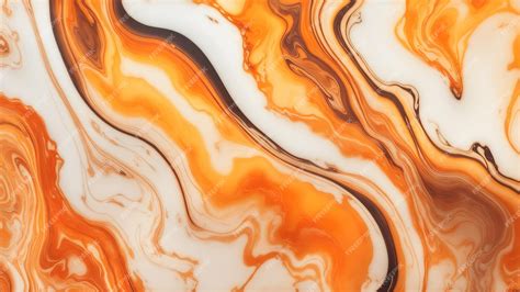 Premium AI Image | Orange and White marble textured background