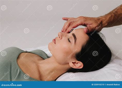 Post-surgery Rhinoplasty Care. Woman Is Having Her Nose Taped After Nose Surgery. Preventing ...