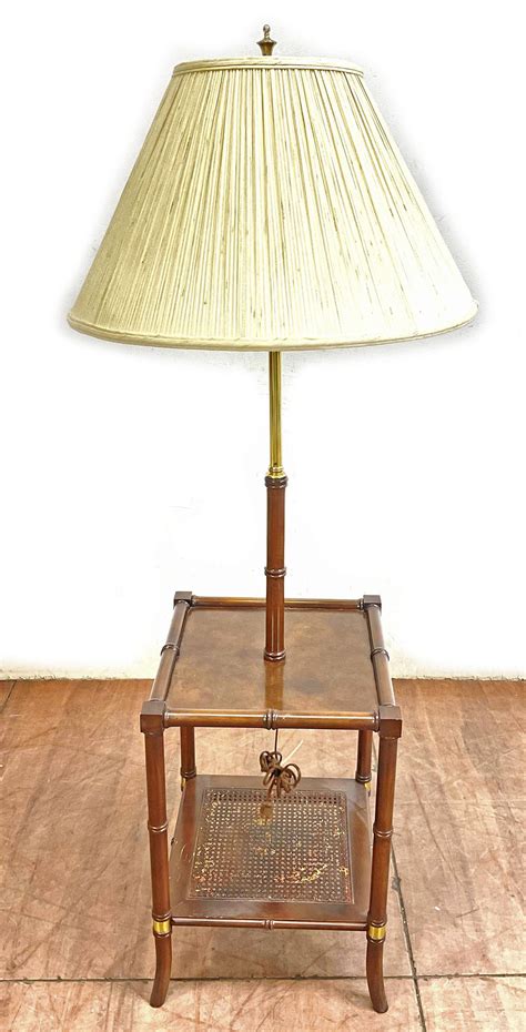 Lot - Mid Century Modern Floor Lamp & Table Combo
