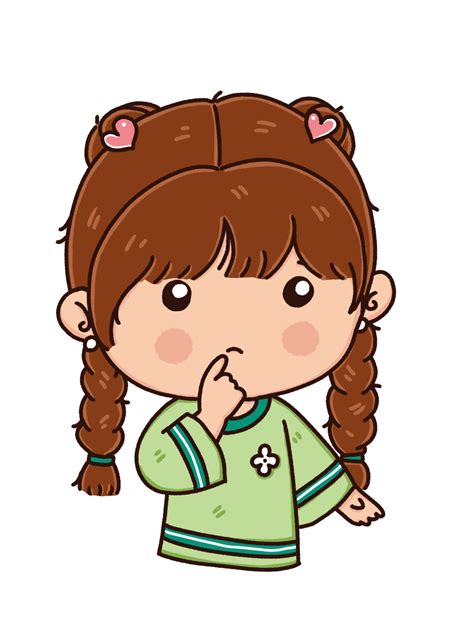 Cute girl cartoon character 20009412 PNG